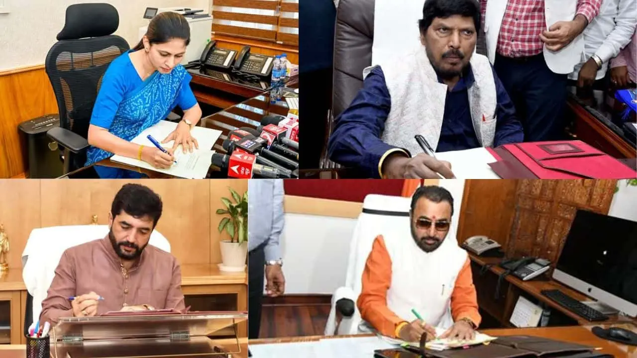 Four Union Ministers of State of Maharashtra took charge