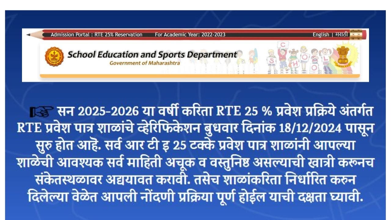 RTE Admission 2025 26
