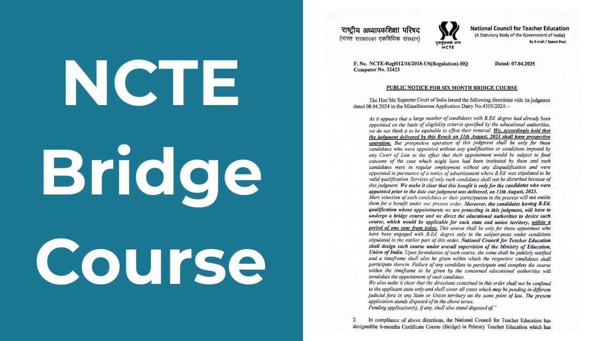 NCTE Bed Bridge Course Details