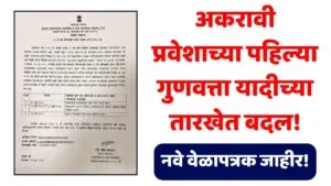 FYJC First Merit List Date