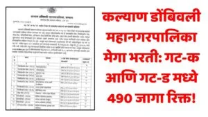 KDMC Recruitment 2025