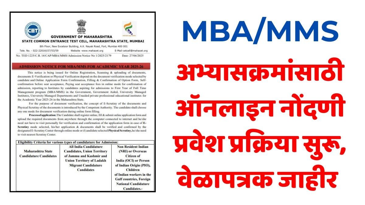 MBA MMS Admission 2025 26