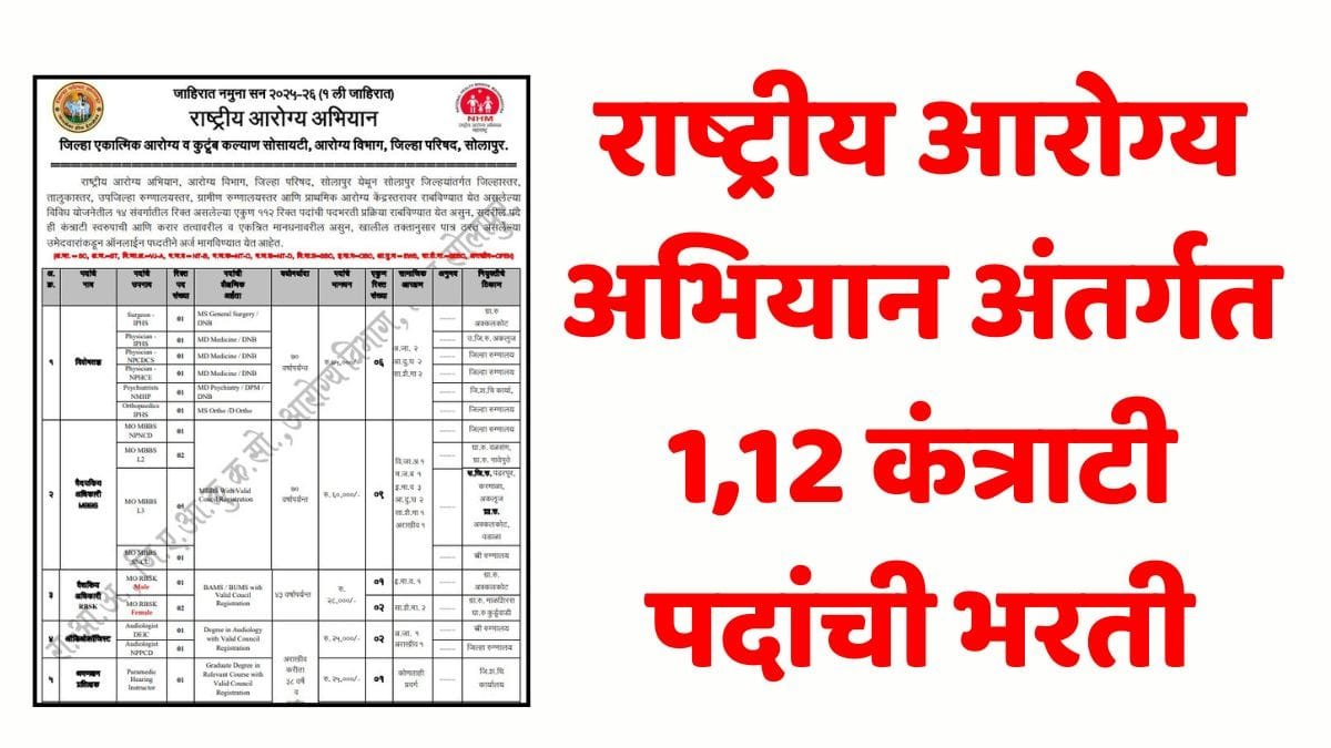 NHM Solapur Recruitment 2025