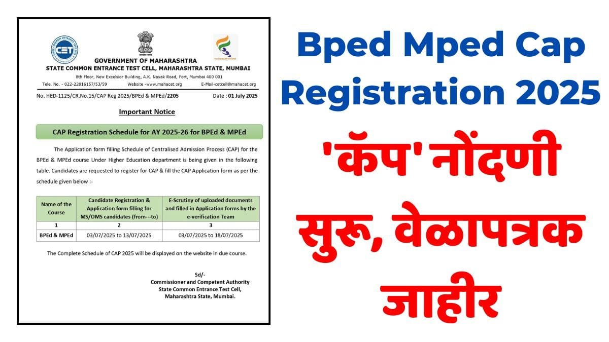 Bped Mped Cap Registration 2025