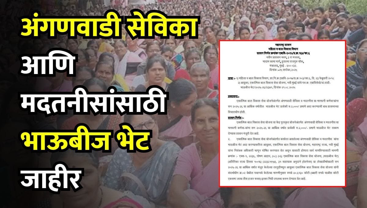 Anganwadi Sevika Bhaubij Gift 2025