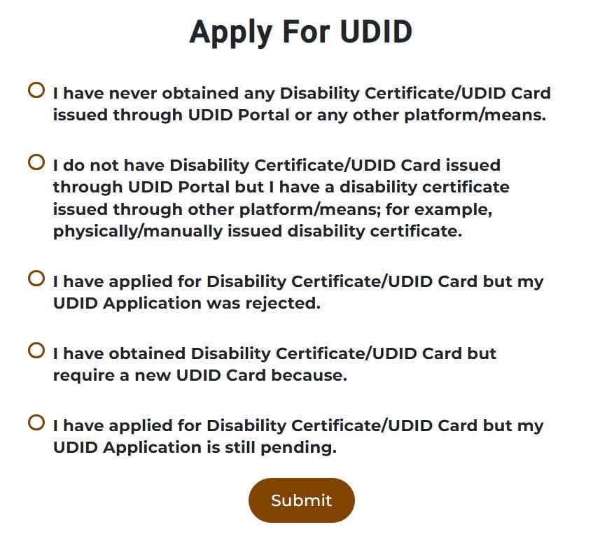 Apply for udid card