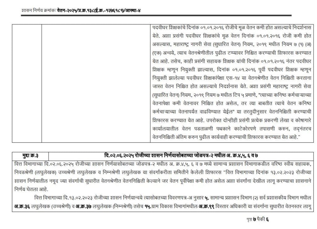Gram Vikas Vetan 7th Pay Fixation GR