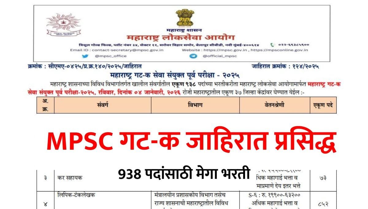 MPSC Group C Notification 2025