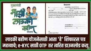 Ladki Bahin Shifaras Patra pdf download