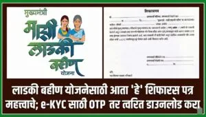 Ladki Bahin Shifaras Patra pdf download