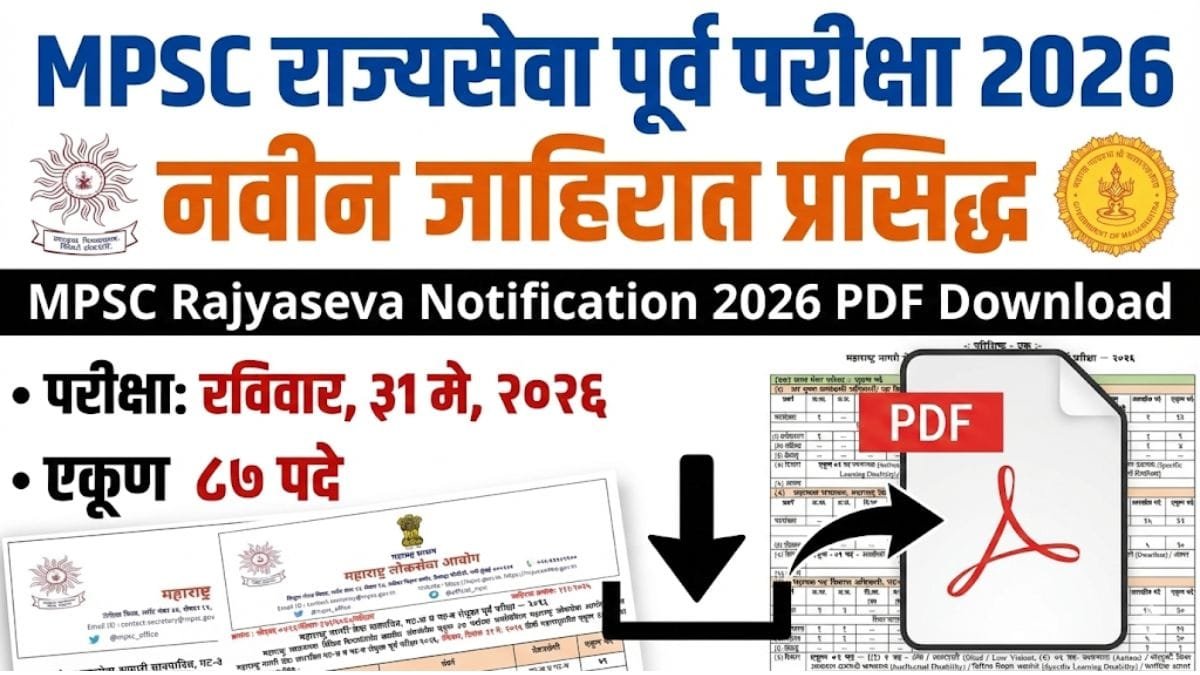 MPSC Rajyaseva Notification 2026 PDF Download
