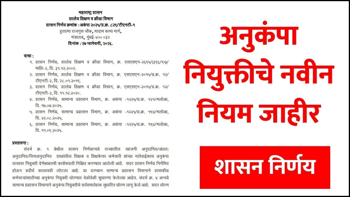 Anukampa Niyukti Rules GR