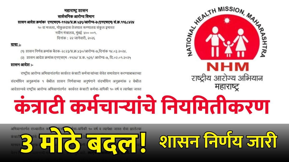 NHM Contract Employees Regularization New GR