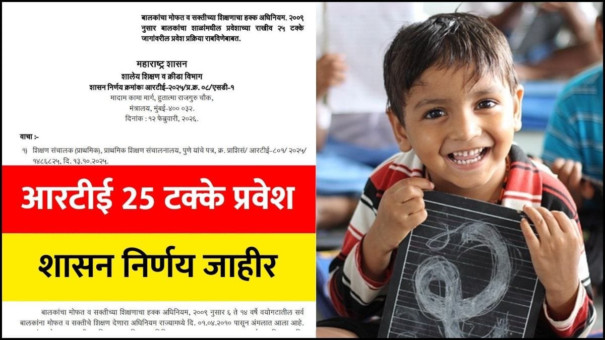 RTE 25 Admission Maharashtra 2026 27