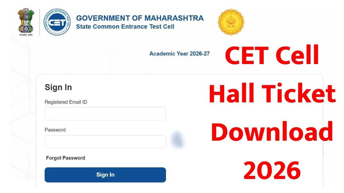 CET Cell Hall Ticket Download 2026