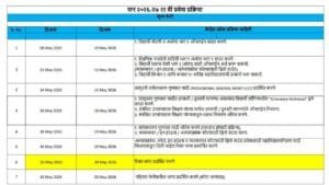 11th Admission 2026-27 time table