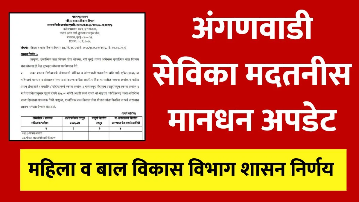 Anganwadi Sevika Madatnis April Salary