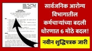 Arogya Vibhag Badli New Policy GR 2026