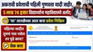 FYJC Admission 1st Merit List