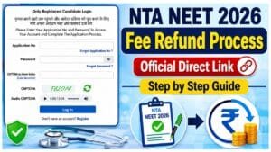 NTA NEET 2026 Fee Refund Process