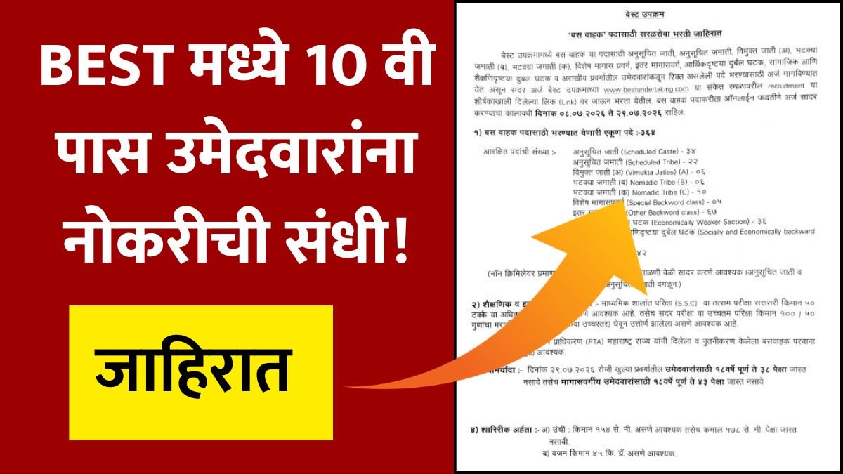 BEST Conductor Recruitment 2026